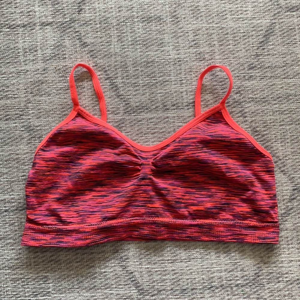 B’Delicious hot pink/coral bralette sports bra